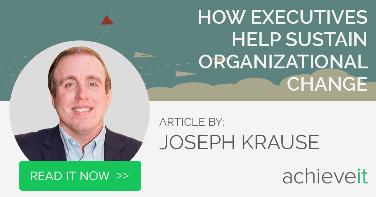 How Executives Help Sustain Organizational Change