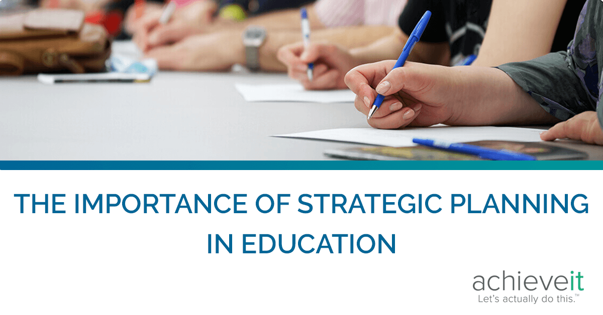objectives for strategic planning in education