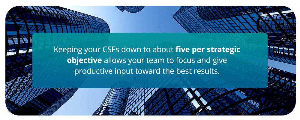 Identify Your Strategic Goals and Create a CSF Shortlist
