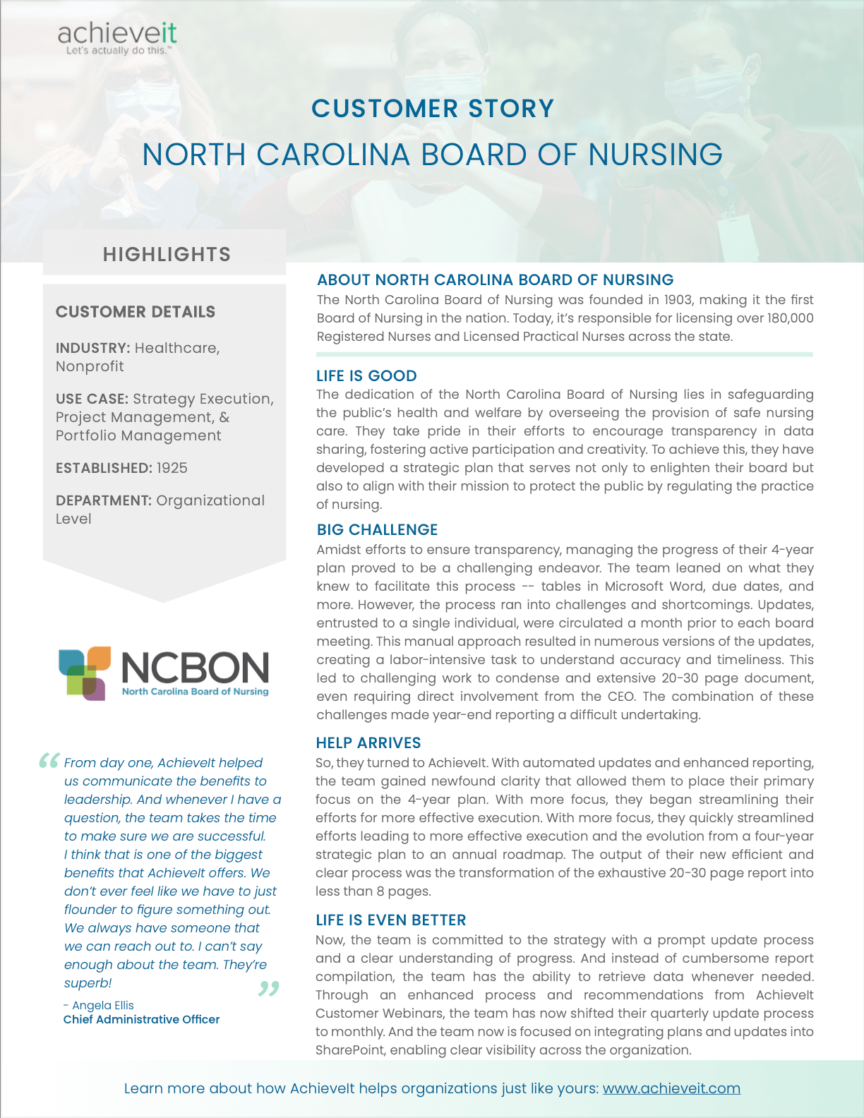 North Carolina Board of Nursing Customer Story